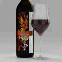 A pour of 2018 Phoenix with label shown on bottle